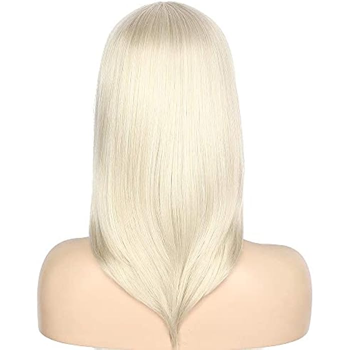 DILLARDS Qd-Udreamy Blonde Bob Wigs With Bangs For White Women None Lace Front Wigs For Black Women Synthetic Lace Front Wigs Bob - Image 1